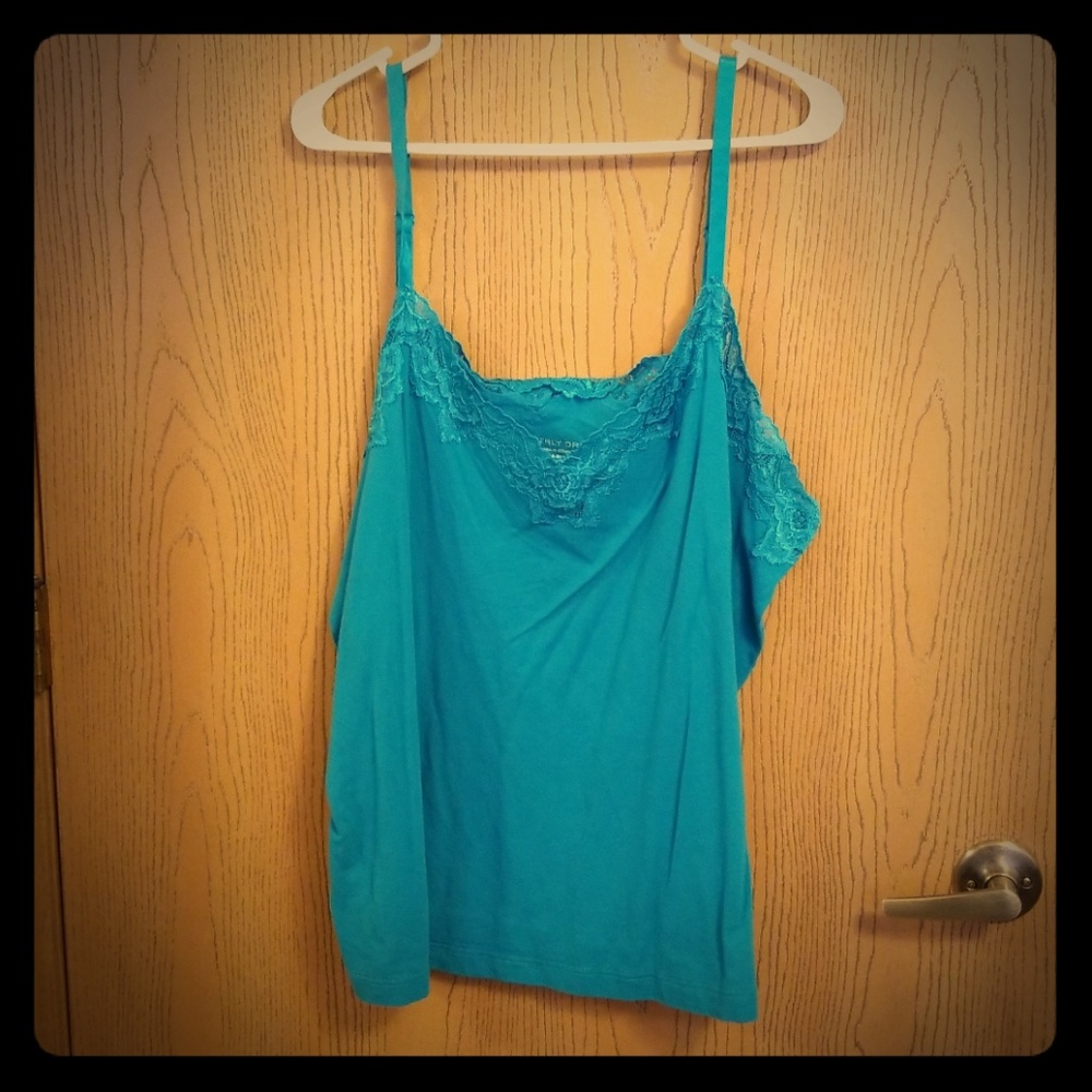 Teal Cami with Lace